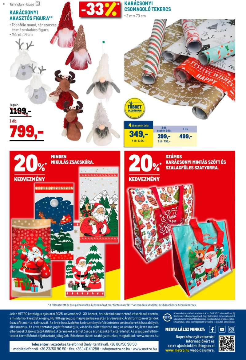 Metro Élelmiszer és Szezonális katalógus 2025/11 30 oldal