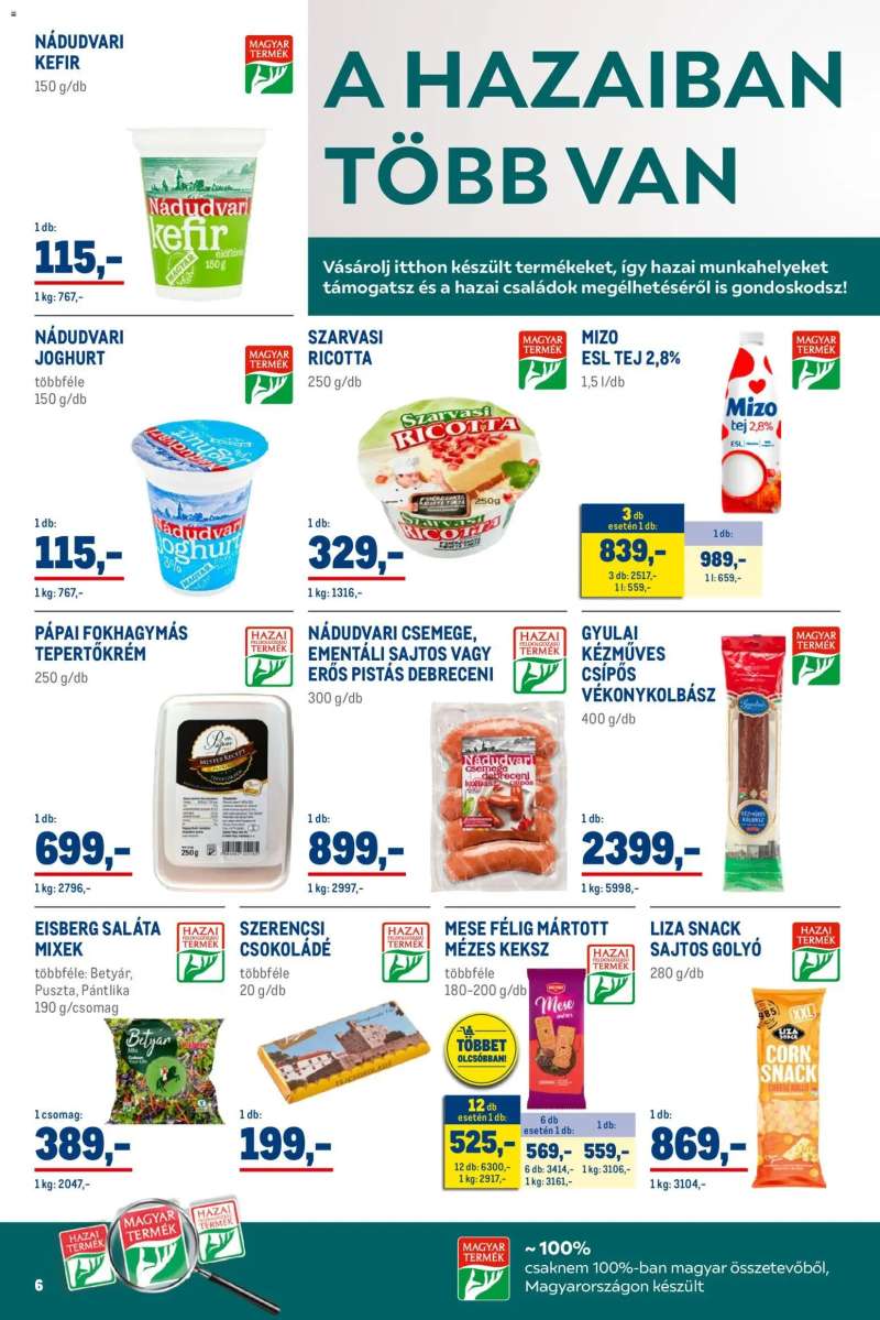 Metro Élelmiszer és Szezonális katalógus 2025/11 6 oldal