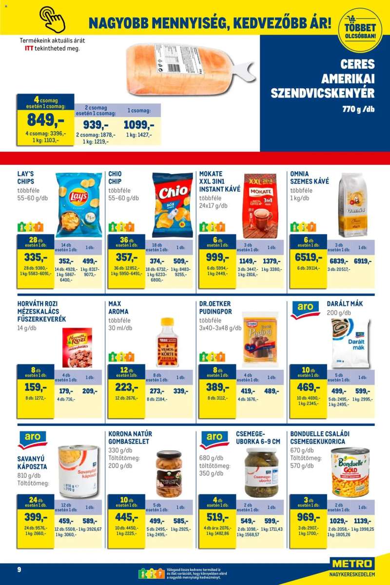 Metro Élelmiszer és Szezonális katalógus 2025/11 9 oldal