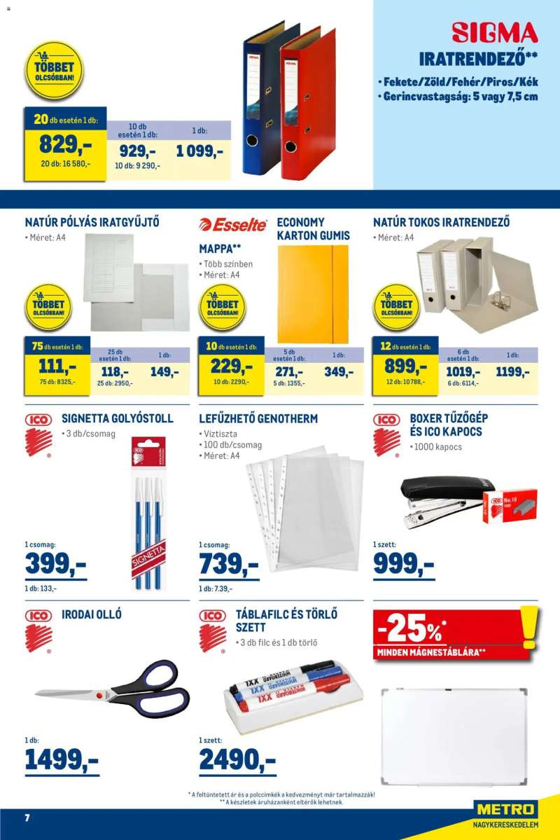 Metro Professzionális irodai megoldások 7 oldal