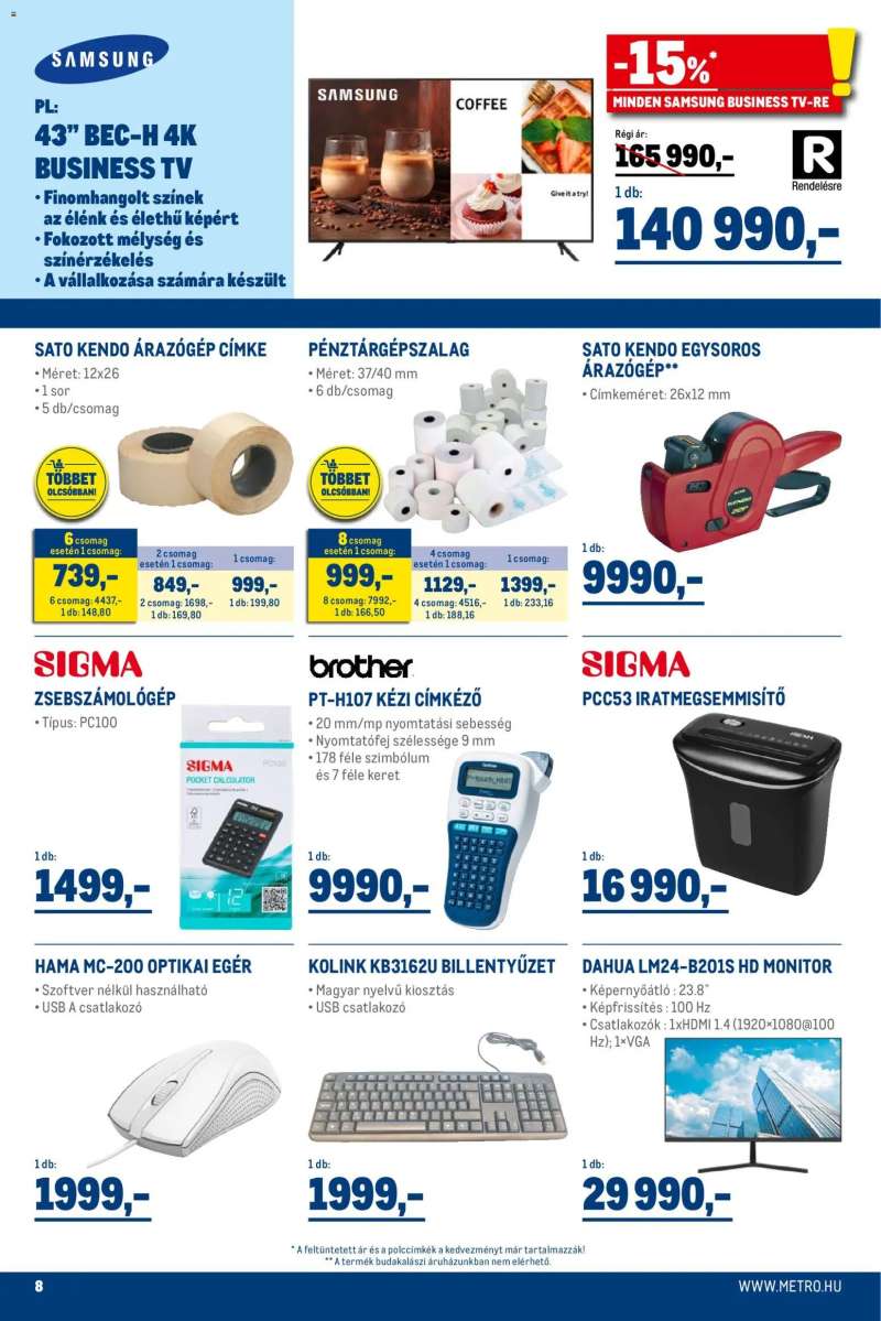 Metro Professzionális irodai megoldások 8 oldal