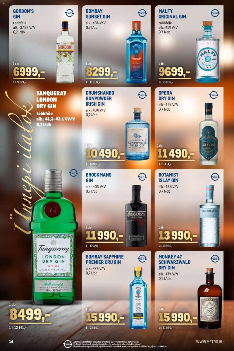 Metro Ünnepi Italok katalógus 14 oldal