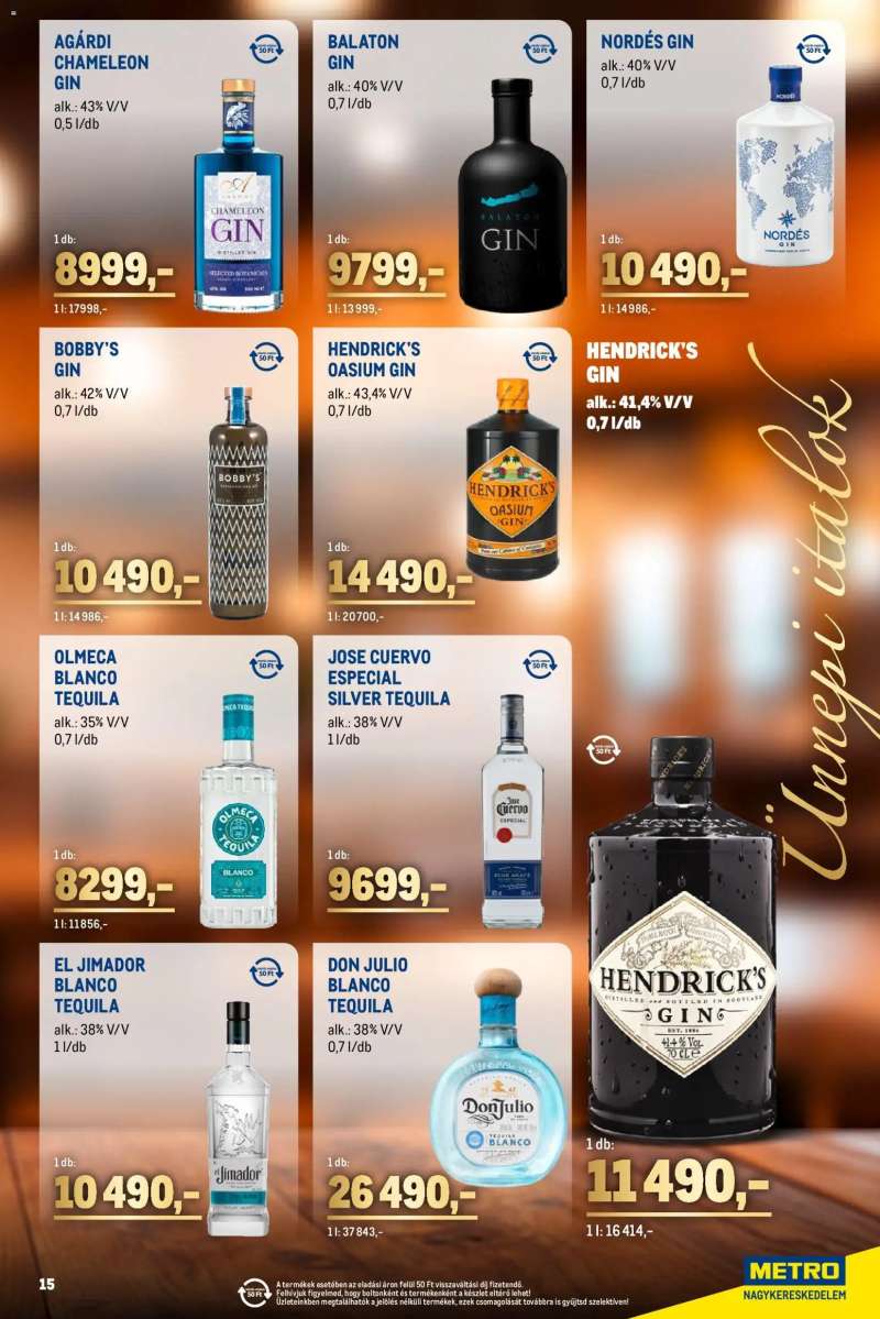 Metro Ünnepi Italok katalógus 15 oldal