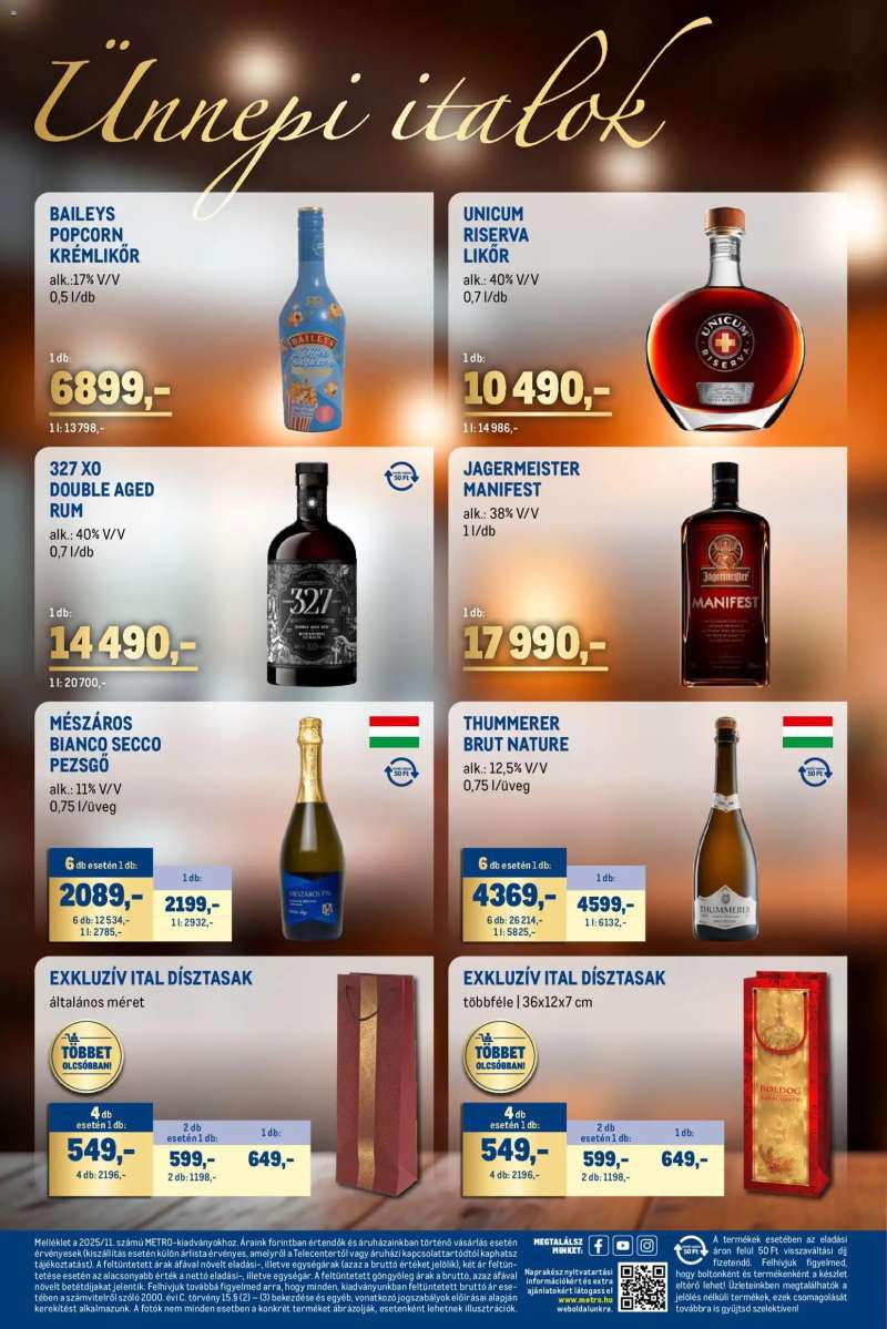 Metro Ünnepi Italok katalógus 22 oldal
