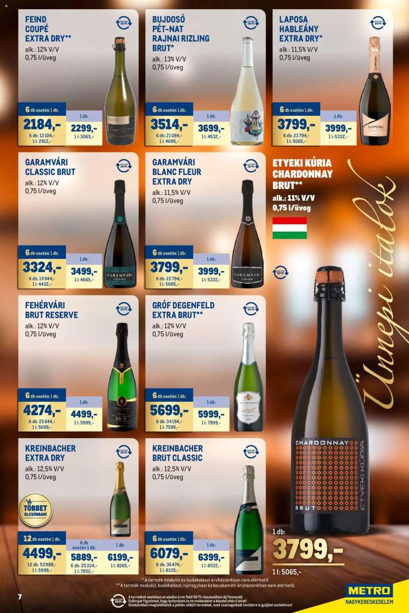 Metro Ünnepi Italok katalógus 7 oldal