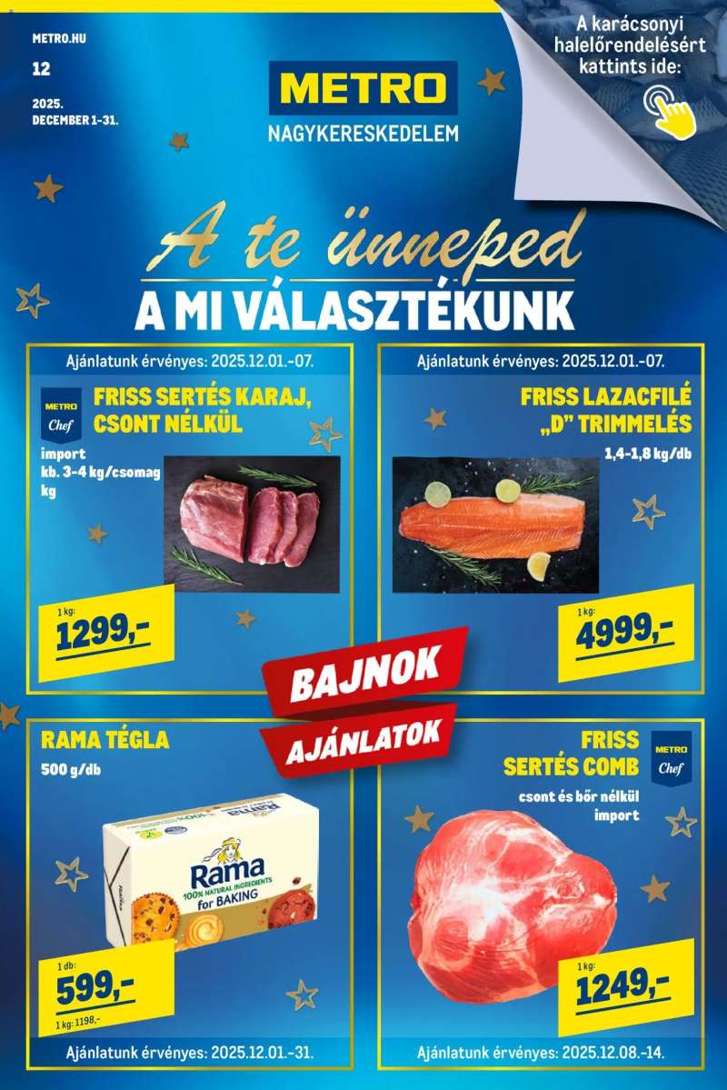 Metro Élelmiszer és Szezonális katalógus 2025/12 1 oldal