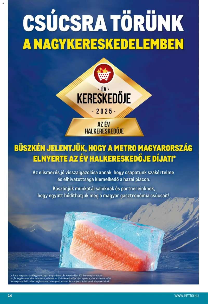 Metro Élelmiszer és Szezonális katalógus 2025/12 14 oldal