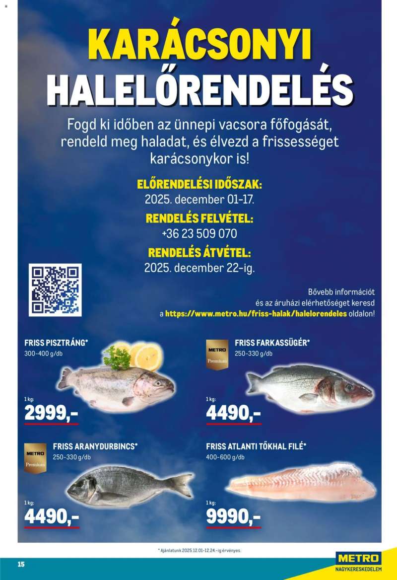 Metro Élelmiszer és Szezonális katalógus 2025/12 15 oldal
