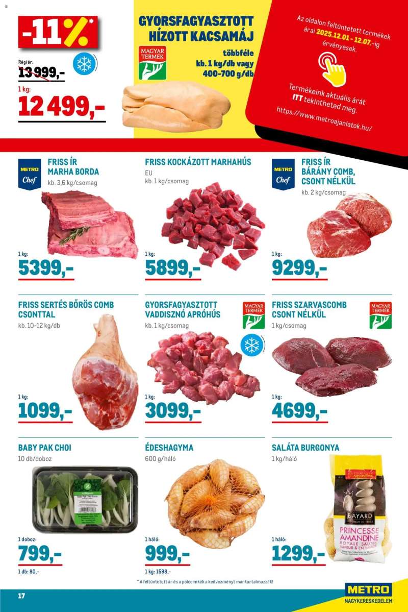 Metro Élelmiszer és Szezonális katalógus 2025/12 17 oldal