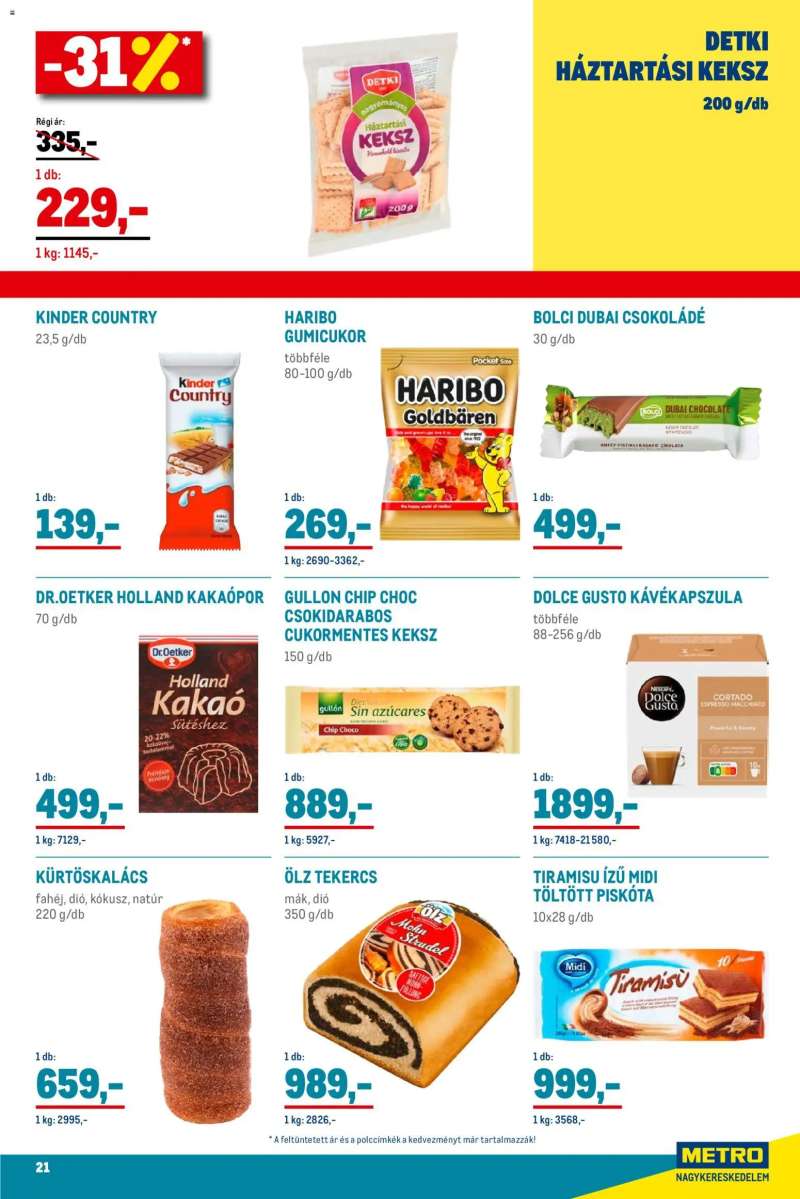 Metro Élelmiszer és Szezonális katalógus 2025/12 21 oldal