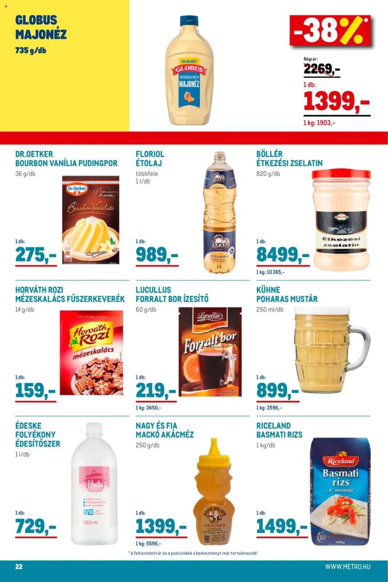 Metro Élelmiszer és Szezonális katalógus 2025/12 22 oldal
