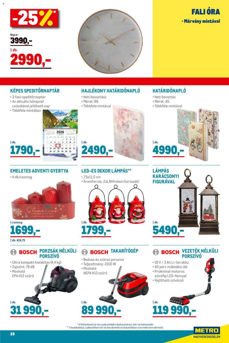 Metro Élelmiszer és Szezonális katalógus 2025/12 29 oldal