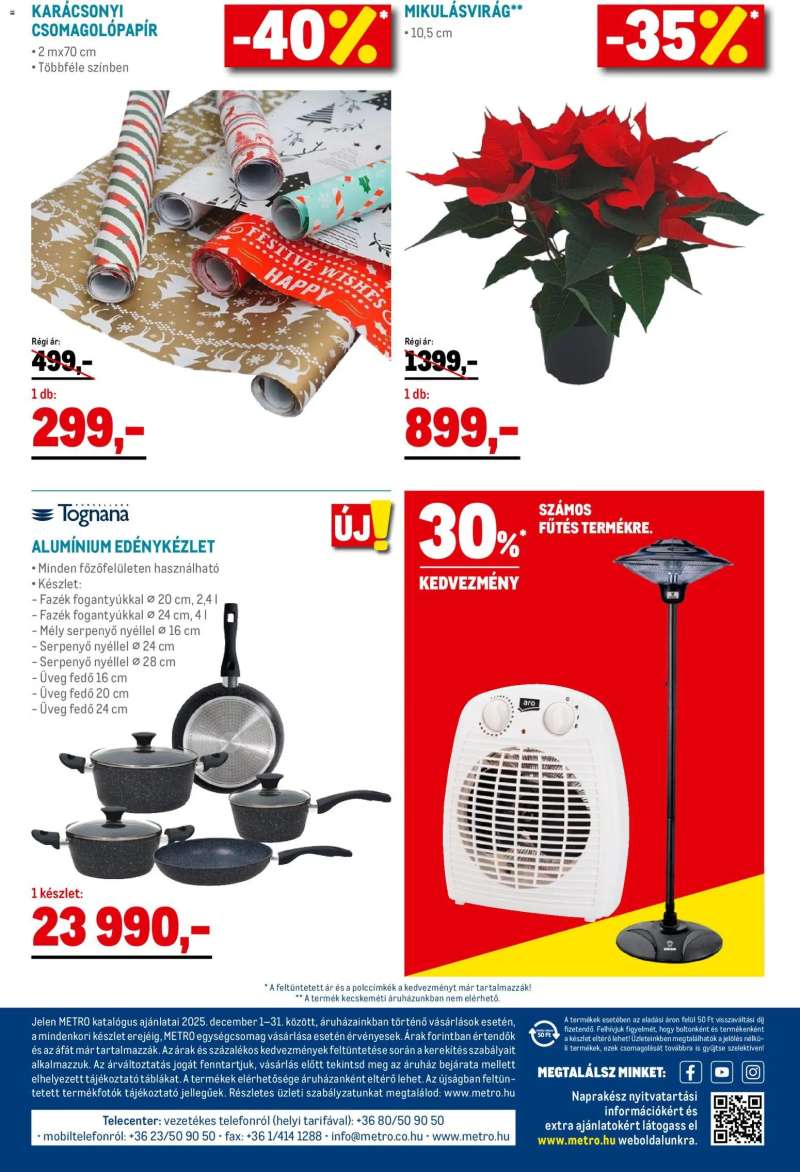 Metro Élelmiszer és Szezonális katalógus 2025/12 30 oldal