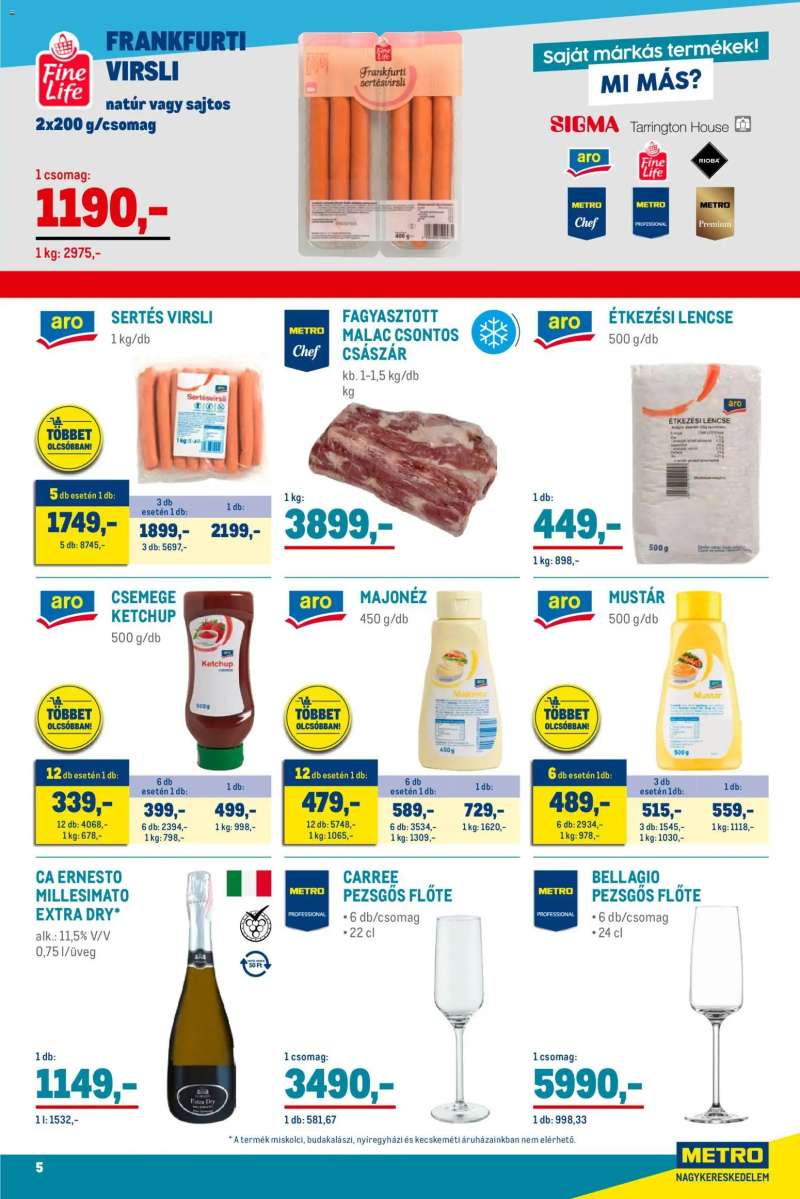 Metro Élelmiszer és Szezonális katalógus 2025/12 5 oldal