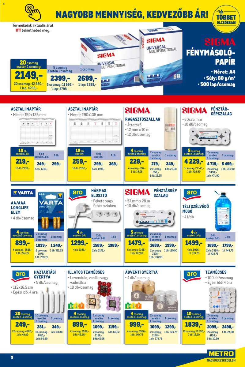 Metro Élelmiszer és Szezonális katalógus 2025/12 9 oldal
