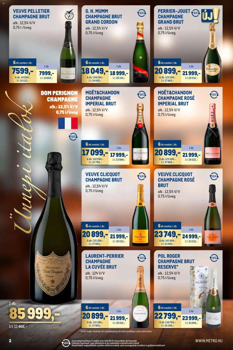 Metro Ünnepi Italok katalógus 2 oldal