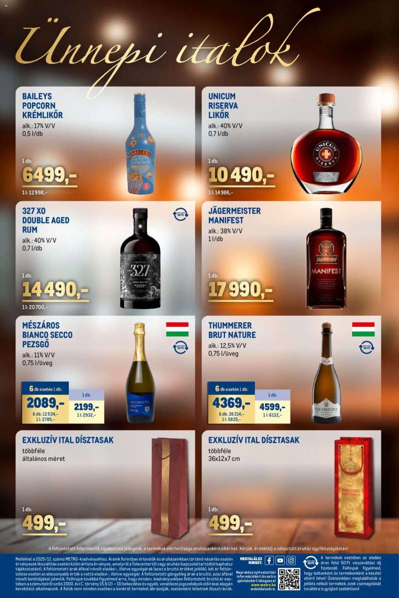 Metro Ünnepi Italok katalógus 22 oldal