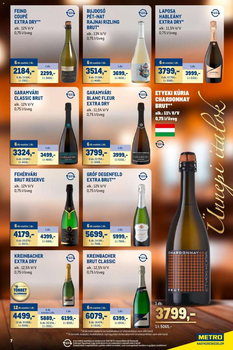 Metro Ünnepi Italok katalógus 7 oldal