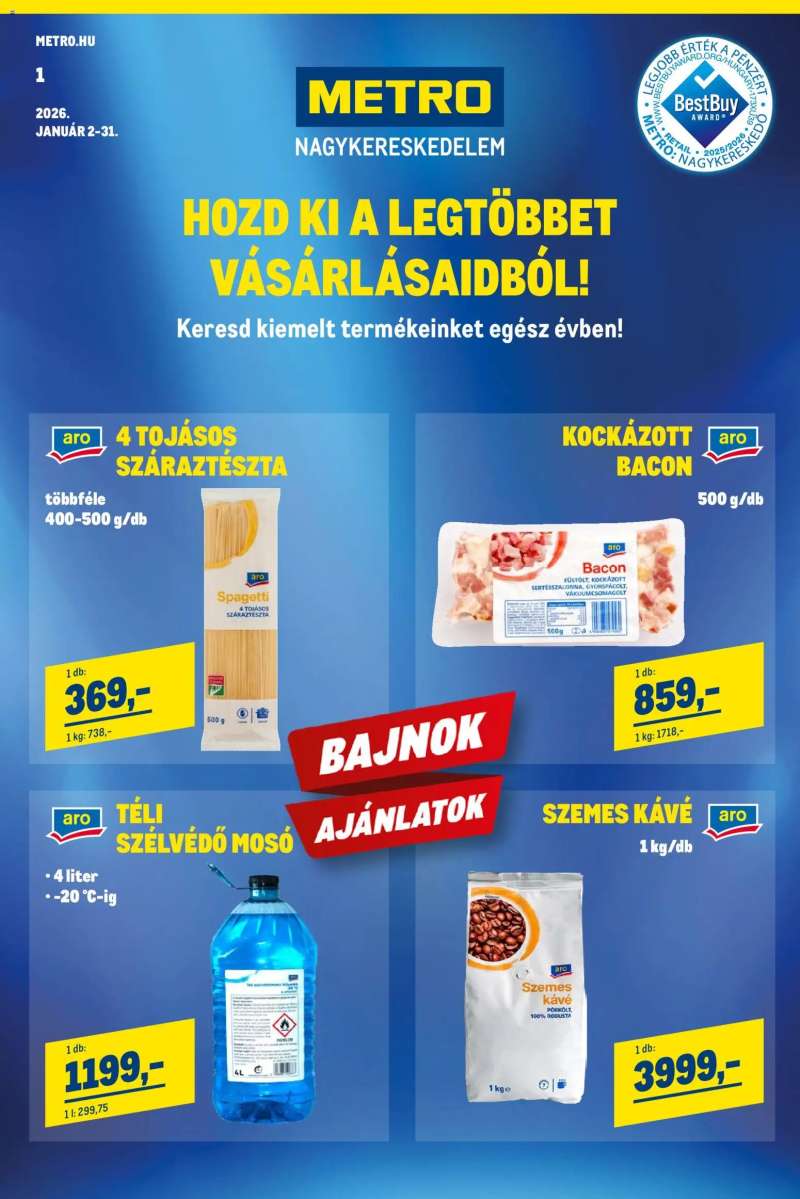 Metro Élelmiszer és Szezonális katalógus 2026/01 1 oldal