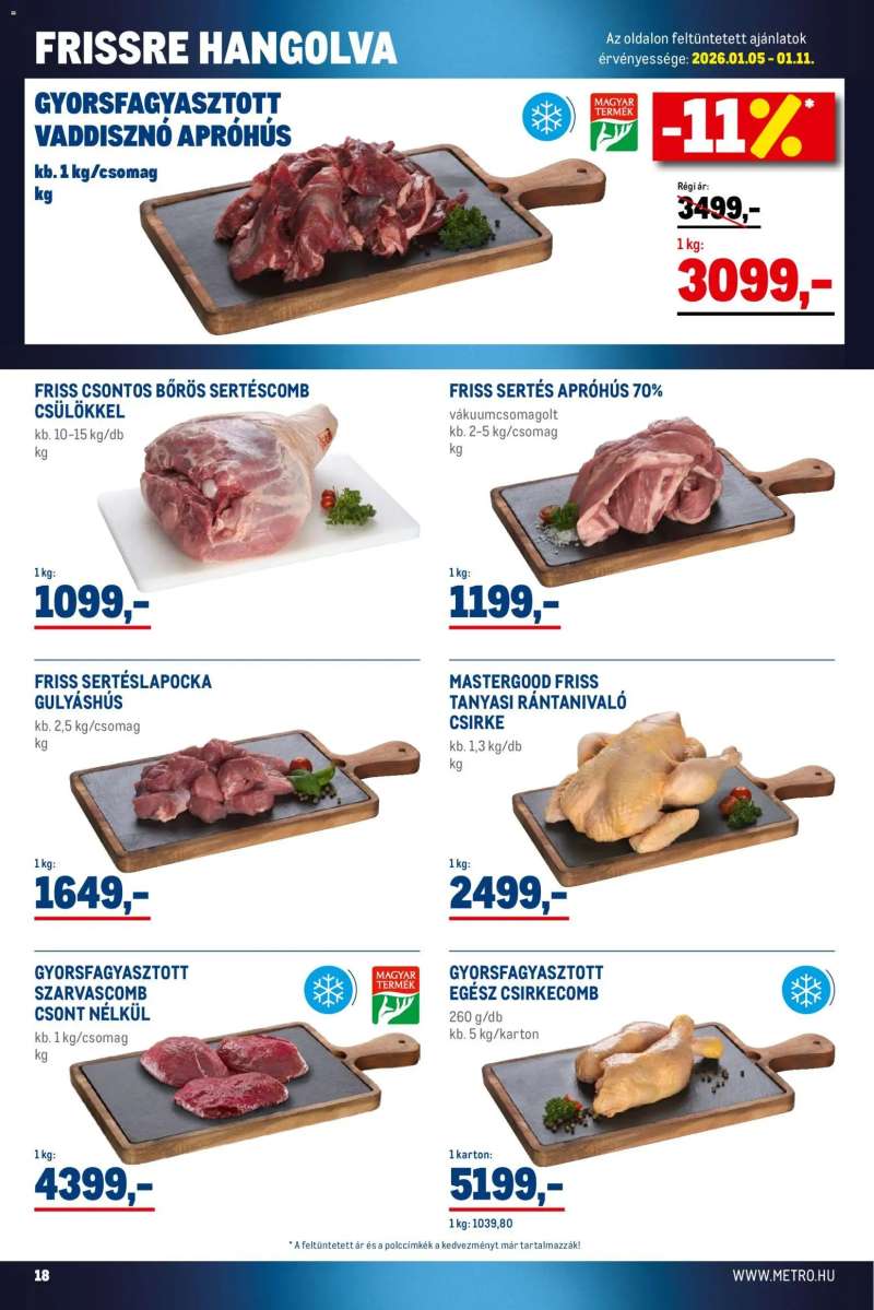 Metro Élelmiszer és Szezonális katalógus 2026/01 18 oldal