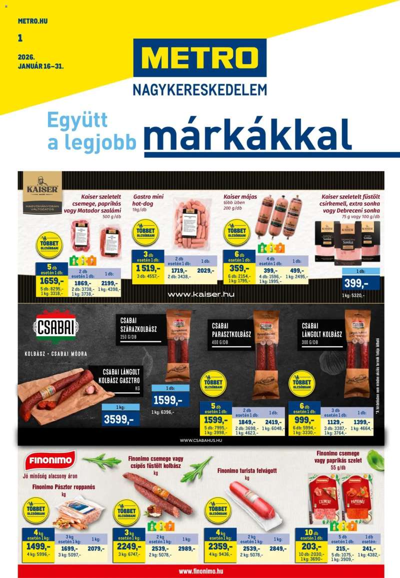 Metro Akciós újság Metro 1 oldal