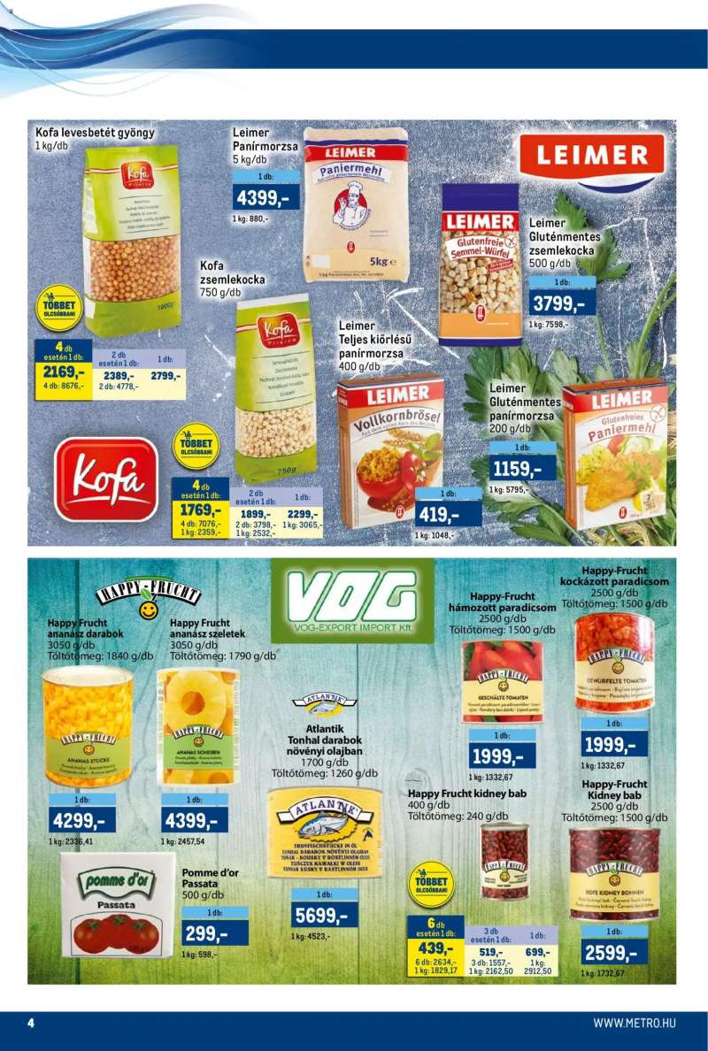 Metro Akciós újság Metro 4 oldal