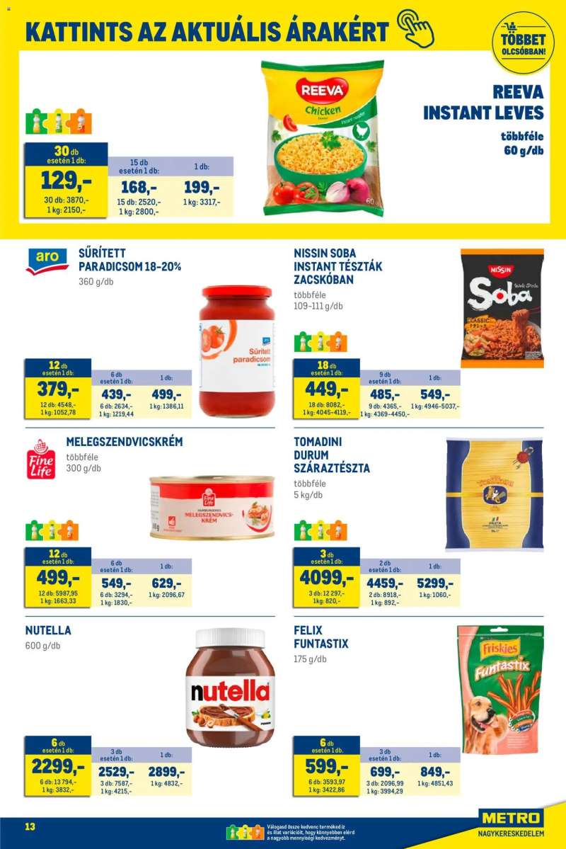 Metro Élelmiszer és Szezonális katalógus 2026/02 13 oldal