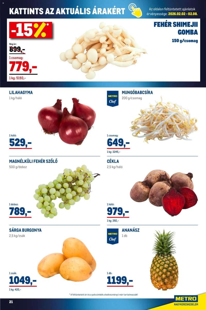 Metro Élelmiszer és Szezonális katalógus 2026/02 21 oldal