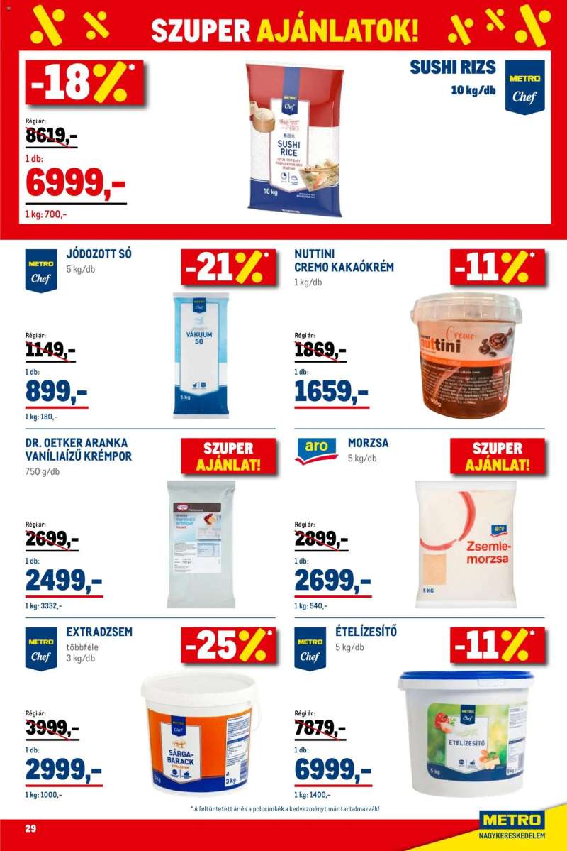 Metro Élelmiszer és Szezonális katalógus 2026/02 29 oldal