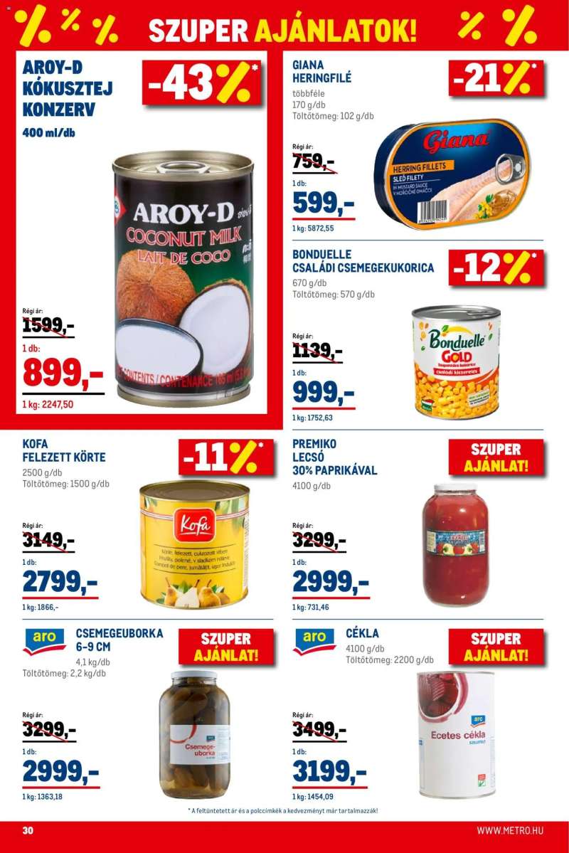 Metro Élelmiszer és Szezonális katalógus 2026/02 30 oldal