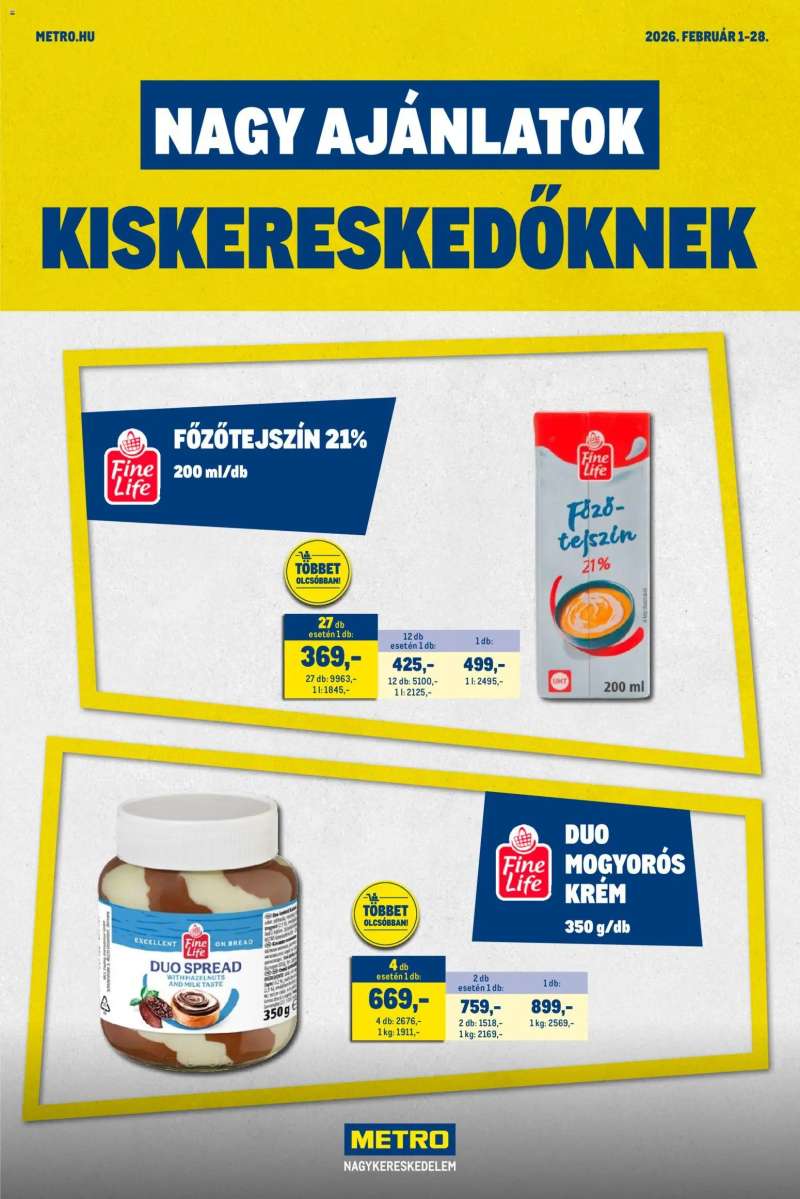 Metro Nagy Ajánlatok Kiskereskedőknek 1 oldal