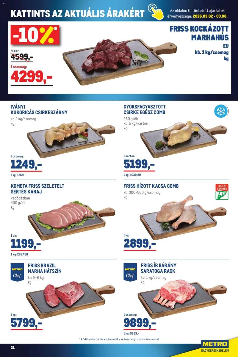 Metro Élelmiszer és Szezonális katalógus 2026/03 21 oldal