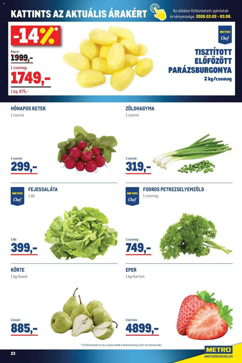 Metro Élelmiszer és Szezonális katalógus 2026/03 23 oldal