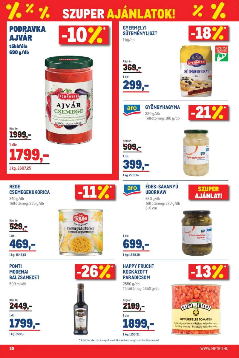 Metro Élelmiszer és Szezonális katalógus 2026/03 30 oldal