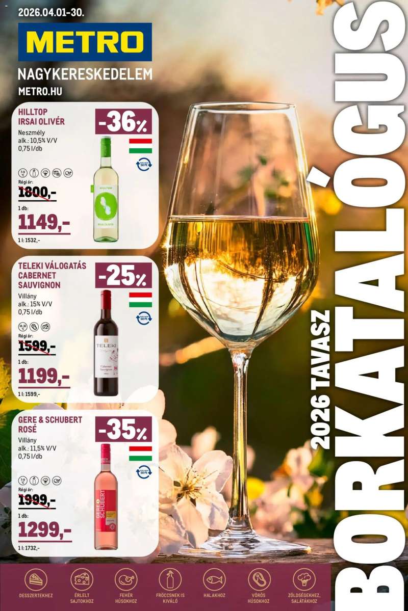 Metro Metro Tavaszi borkatalógus 2026/04 1 oldal