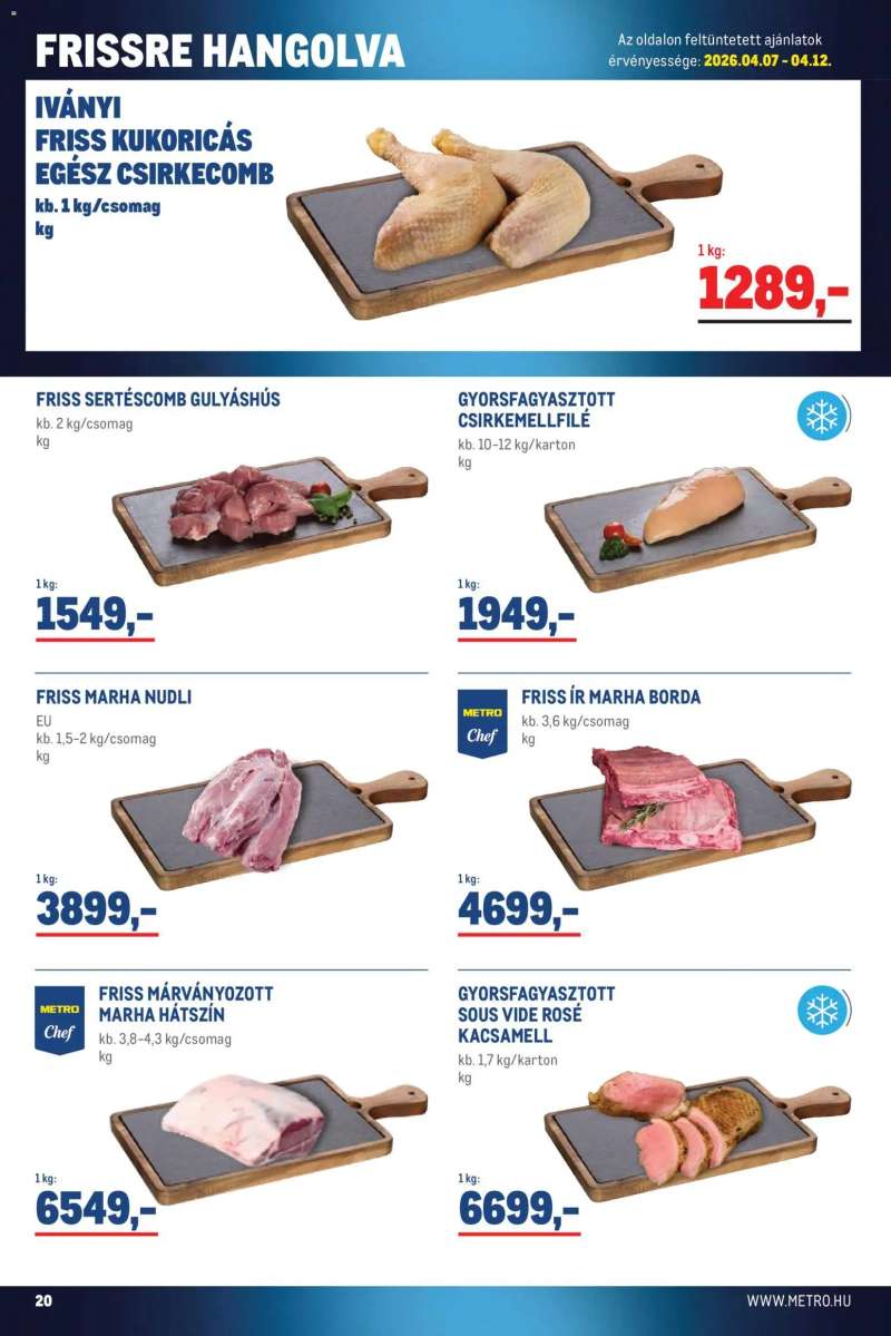 Metro Metro Élelmiszer és Szezonális katalógus 2026/04 20 oldal