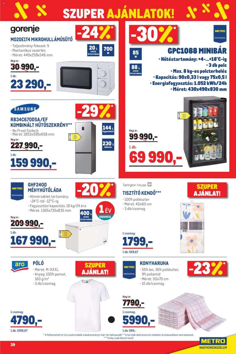 Metro Metro Élelmiszer és Szezonális katalógus 2026/04 39 oldal