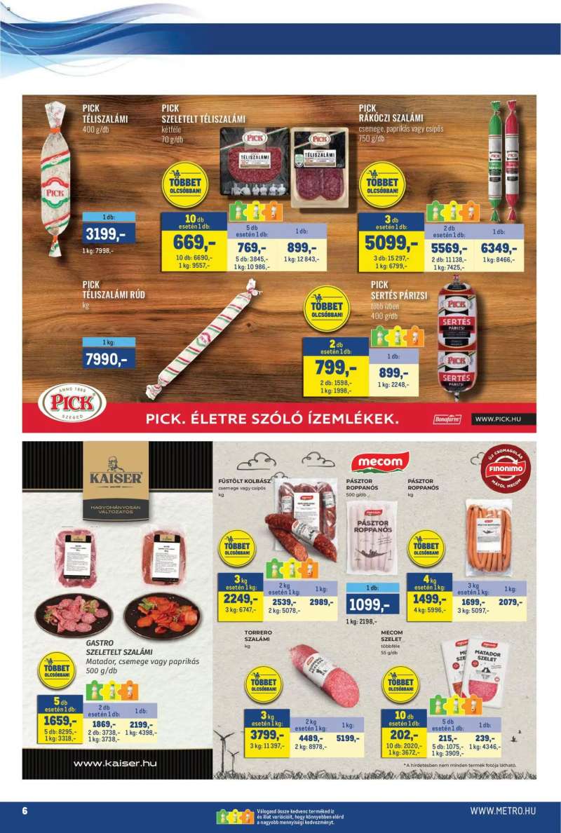 Metro Metro akciós újság 6 oldal