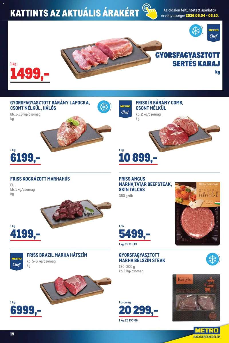 Metro Metro Élelmiszer és Szezonális katalógus 2026/05 19 oldal