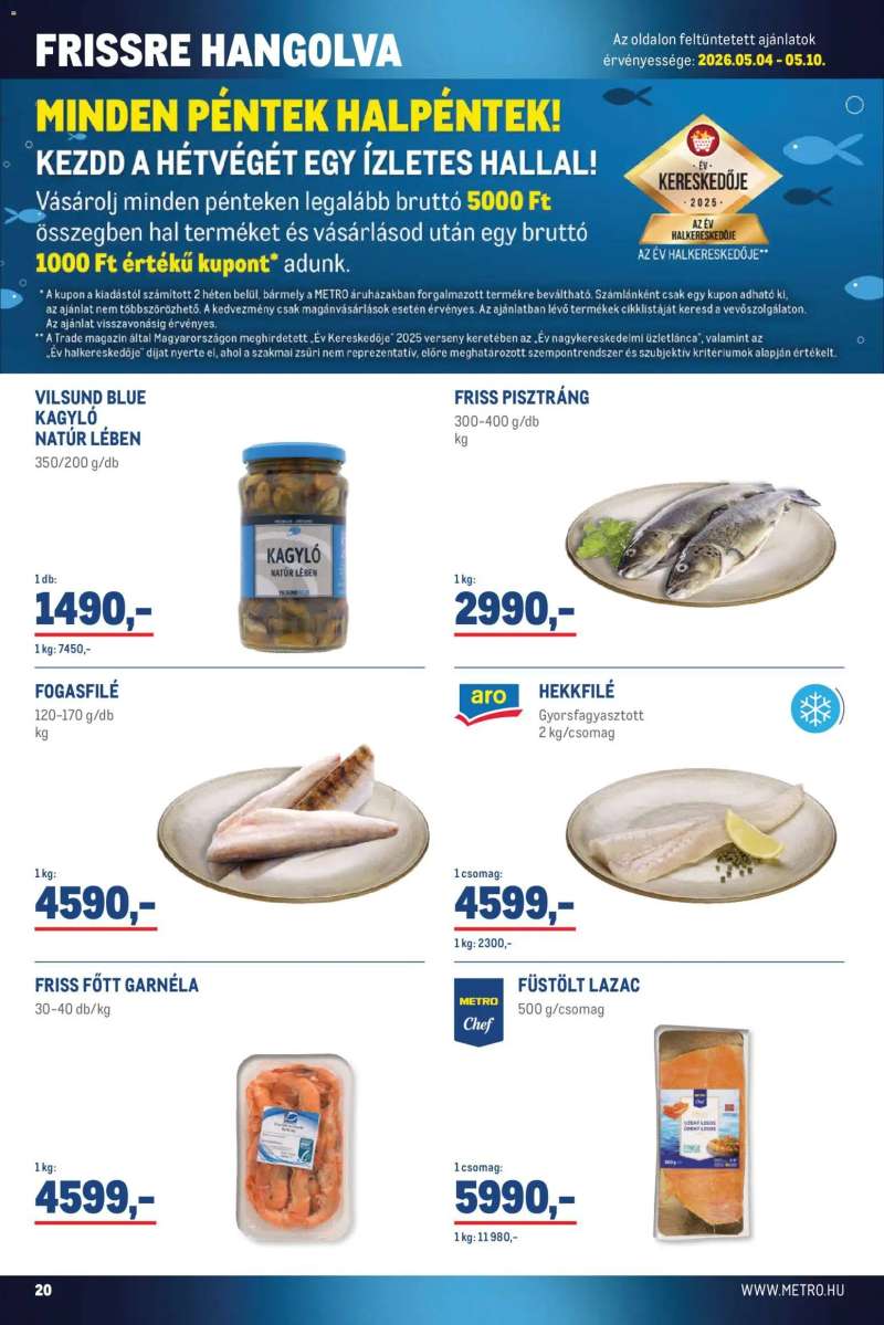 Metro Metro Élelmiszer és Szezonális katalógus 2026/05 20 oldal