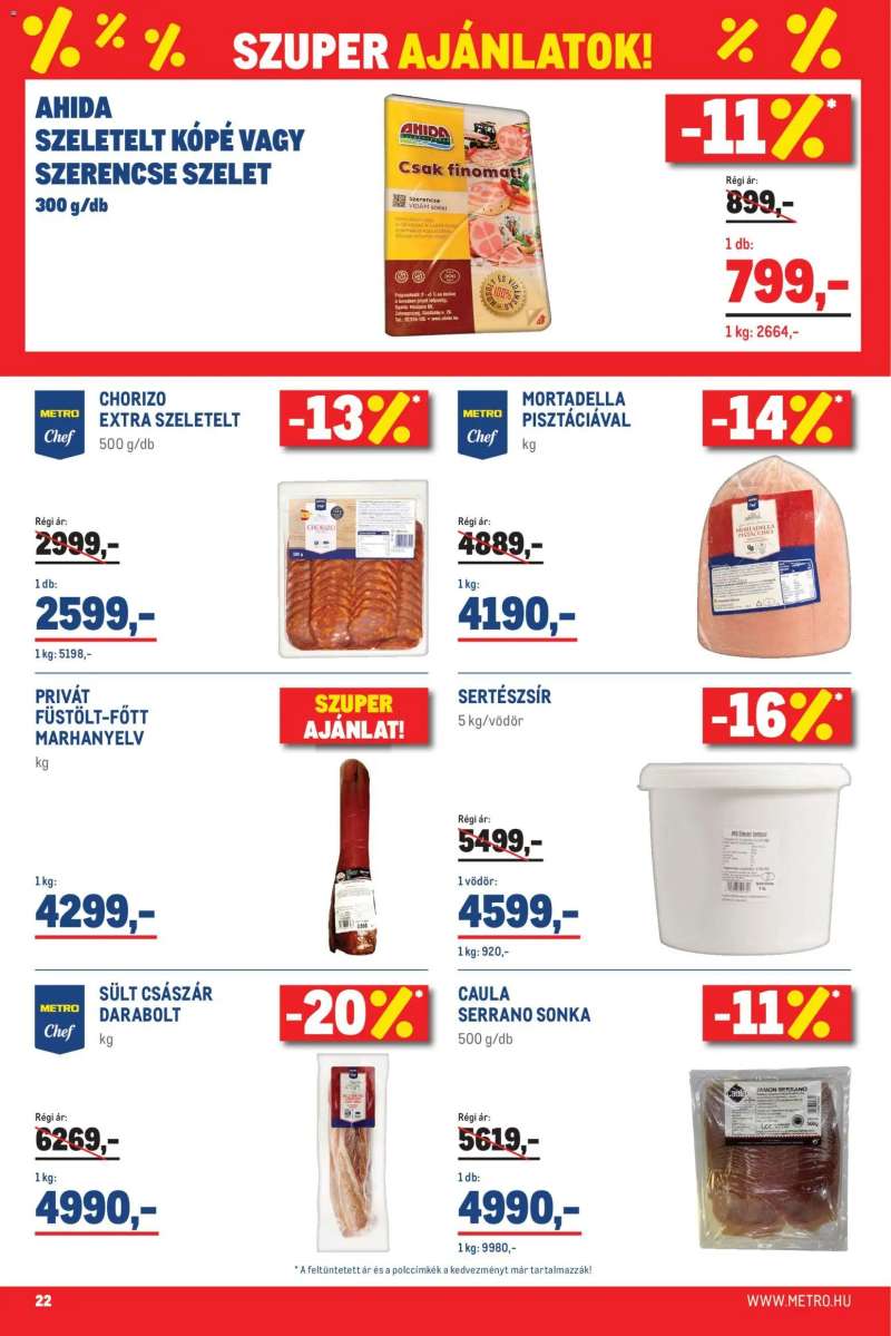Metro Metro Élelmiszer és Szezonális katalógus 2026/05 22 oldal