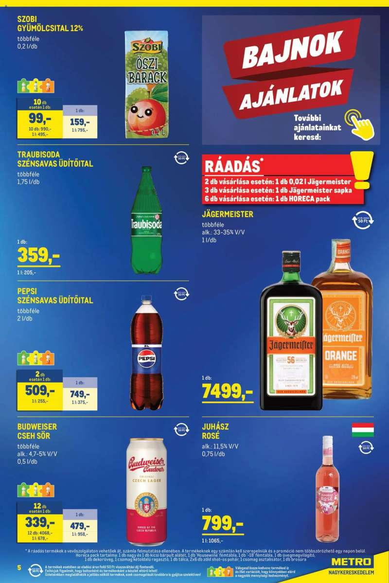 Metro Metro akciós újság 5 oldal