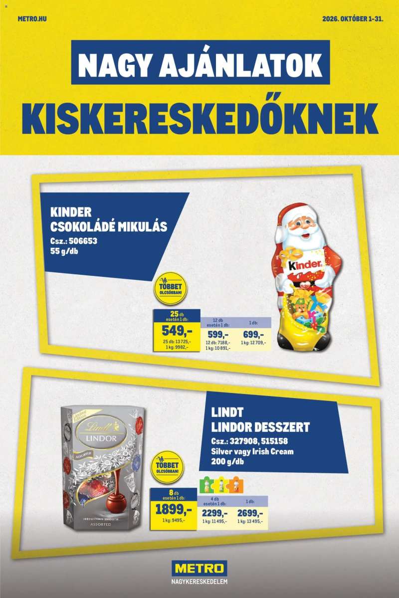 Metro Metro Nagy Ajánlatok Kiskereskedőknek 2026/10 1 oldal