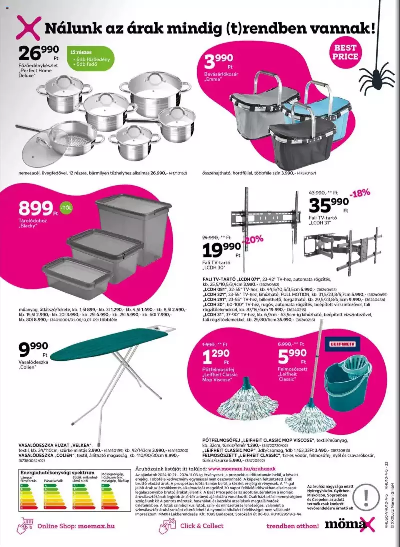 Mömax Akciós újság Mömax 32 oldal