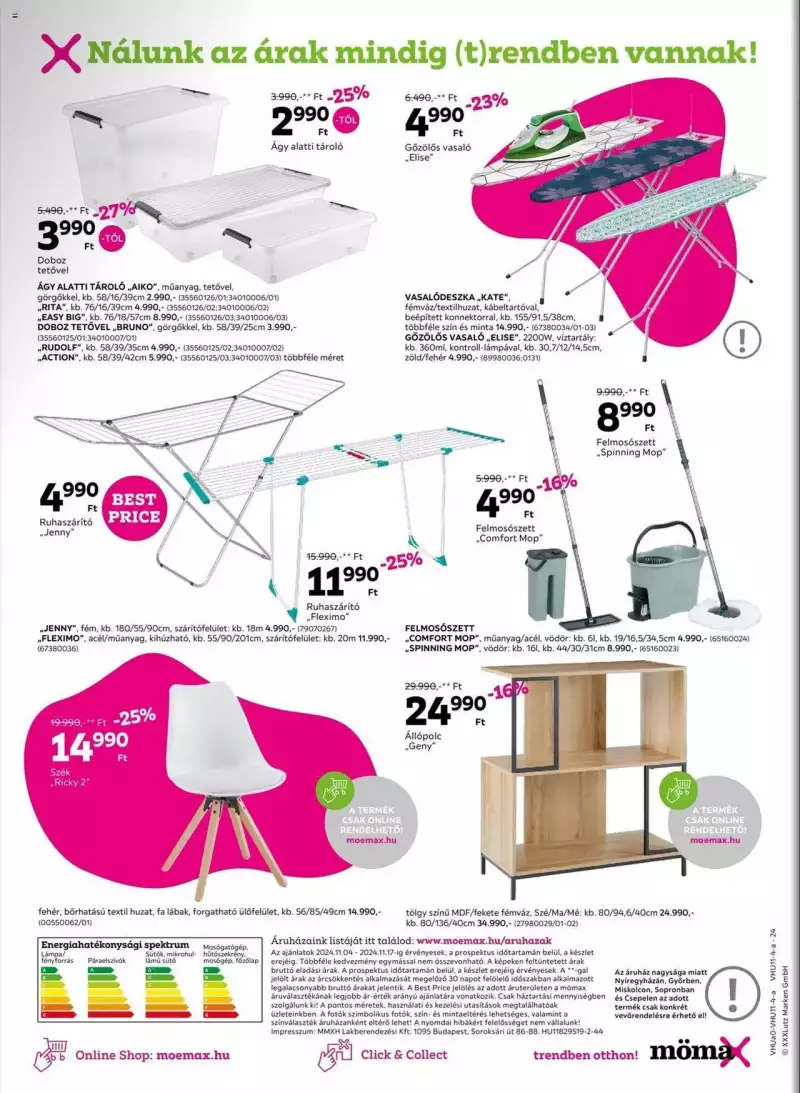 Mömax Akciós újság Mömax 24 oldal