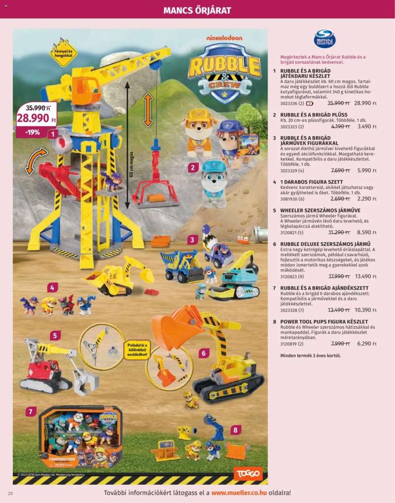 Müller Játékkatalógus 2025 20 oldal