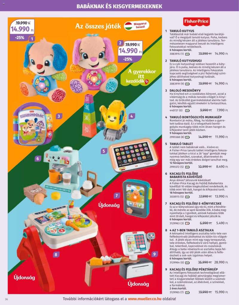 Müller Játékkatalógus 2025 36 oldal