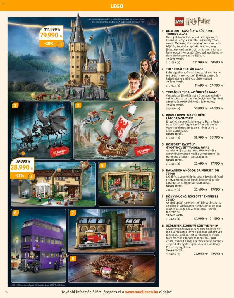 Müller Játékkatalógus 2025 58 oldal