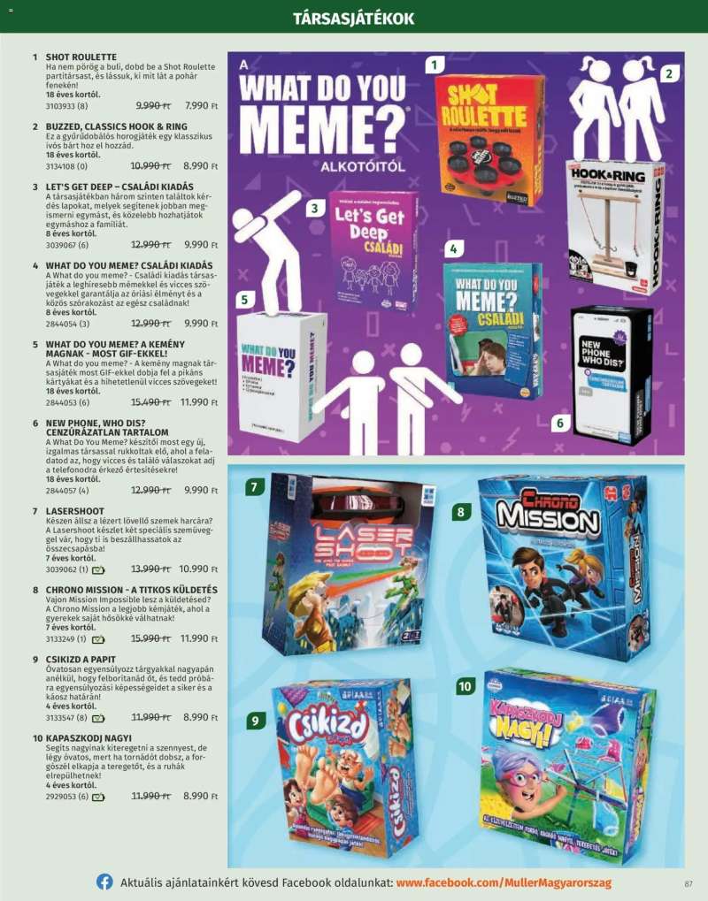 Müller Játékkatalógus 2025 87 oldal