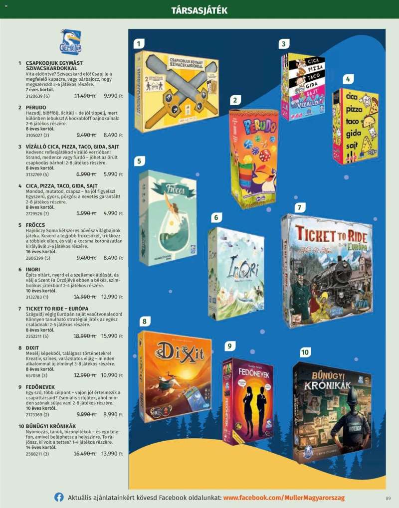 Müller Játékkatalógus 2025 89 oldal